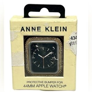 Gold Tone Anne Klein Apple Watch Crystal Mounted Bumper/ Protector